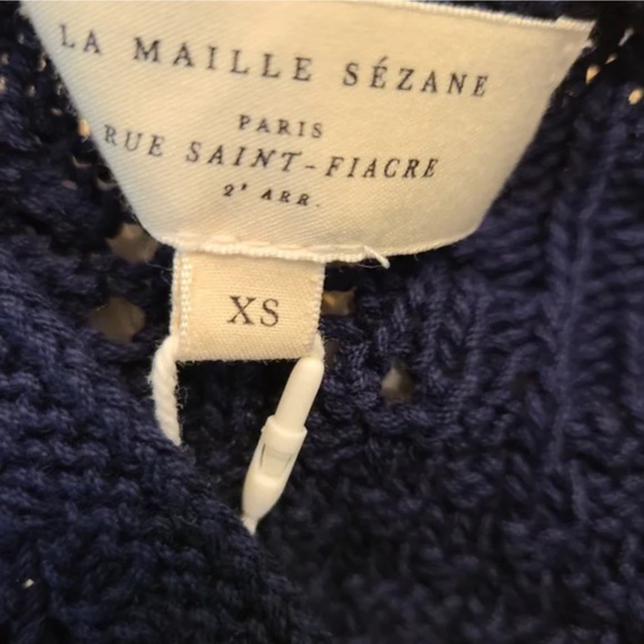 Sezane Jordie Crochet Knit Camisole Tank Top - Picture 4 of 5